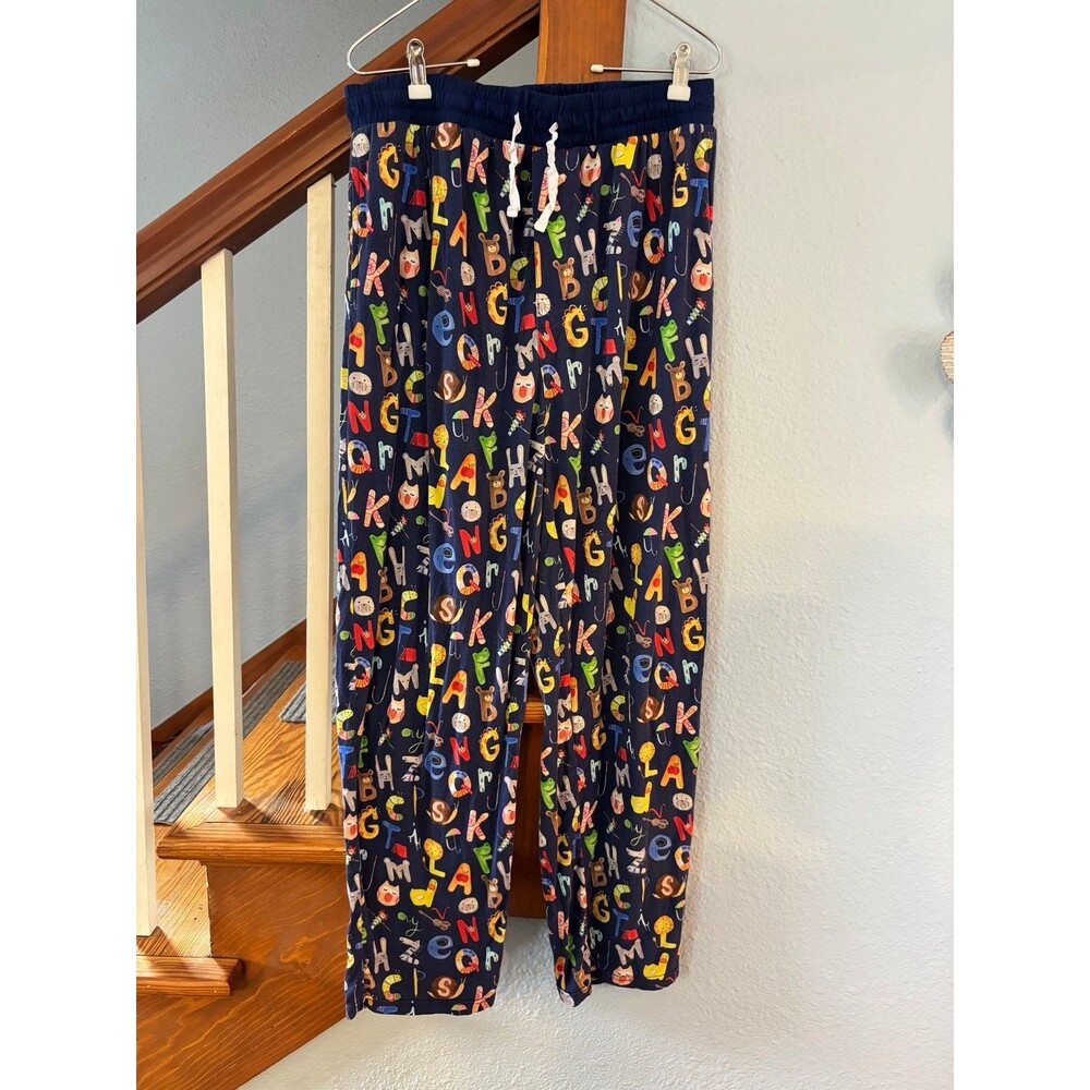 Little sleepies alphabet friends men’s bamboo pajama pants L